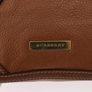 BURBERRY Hand Bag Leather Brown Gold Auth ep11577-17