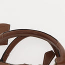 BURBERRY Hand Bag Leather Brown Gold Auth ep11577-8