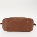 BURBERRY Hand Bag Leather Brown Gold Auth ep11577-5