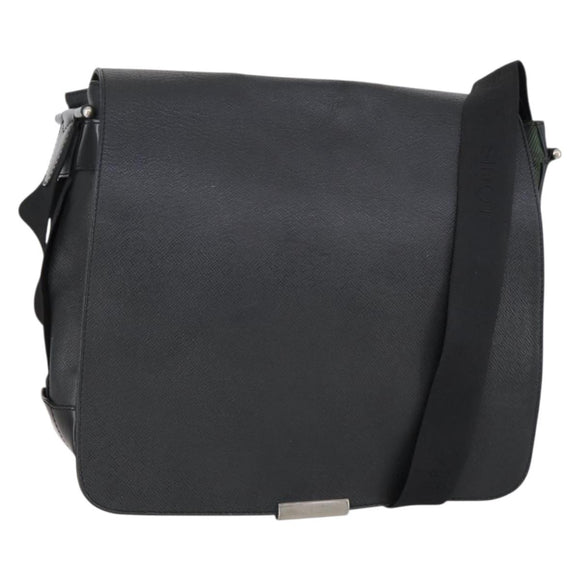 LOUIS VUITTON Taiga Victor Shoulder Bag Ardoise M30142 LV Auth ep11578