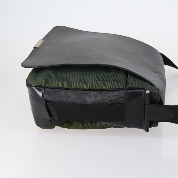 LOUIS VUITTON Taiga Victor Shoulder Bag Ardoise M30142 LV Auth ep11578