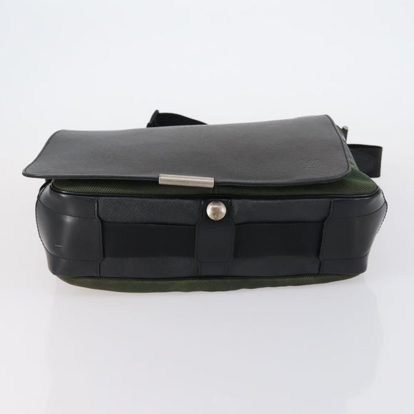 LOUIS VUITTON Taiga Victor Shoulder Bag Ardoise M30142 LV Auth ep11578