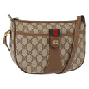 GUCCI GG Supreme Web Sherry Line Shoulder Bag PVC Beige 89 02 032 Auth ep11585-1