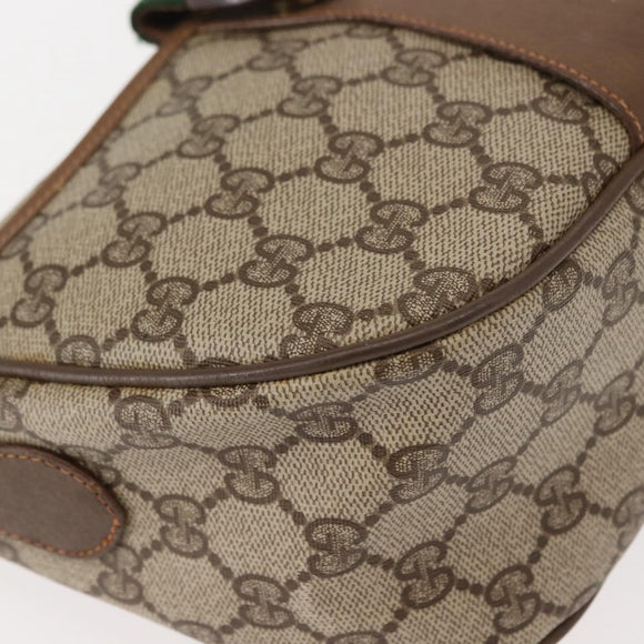 GUCCI GG Supreme Web Sherry Line Shoulder Bag PVC Beige 89 02 032 Auth ep11585