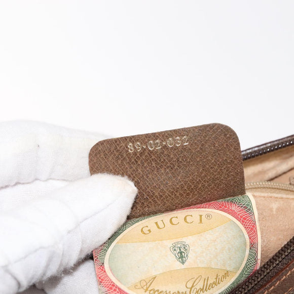 GUCCI GG Supreme Web Sherry Line Shoulder Bag PVC Beige 89 02 032 Auth ep11585