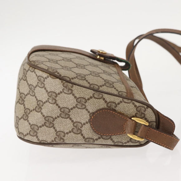 GUCCI GG Supreme Web Sherry Line Shoulder Bag PVC Beige 89 02 032 Auth ep11585