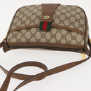 GUCCI GG Supreme Web Sherry Line Shoulder Bag PVC Beige 89 02 032 Auth ep11585-6