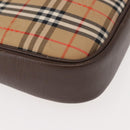 Burberrys Nova Check Shoulder Bag Canvas Beige gold Auth ep11586-14