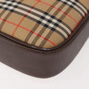 Burberrys Nova Check Shoulder Bag Canvas Beige gold Auth ep11586-16