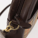 Burberrys Nova Check Shoulder Bag Canvas Beige gold Auth ep11586-10