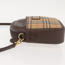 Burberrys Nova Check Shoulder Bag Canvas Beige gold Auth ep11586-4