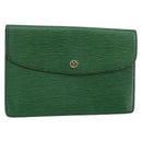LOUIS VUITTON Epi Montaigne 27 Clutch Bag Green M52654 LV Auth ep11589-1