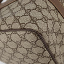 GUCCI GG Supreme Boston Bag PVC Beige Gold Auth ep11590-14