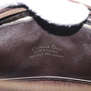 Christian Dior Trotter Canvas Hand Bag Brown Gold Auth ep11591-17