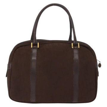 Christian Dior Trotter Canvas Hand Bag Brown Gold Auth ep11591 - 0