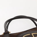Christian Dior Trotter Canvas Hand Bag Brown Gold Auth ep11591-8