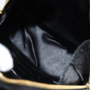 GUCCI Bamboo Body Bag Enamel Black Gold 007 2113 0127 Auth ep11592-10