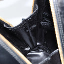 GUCCI Bamboo Body Bag Enamel Black Gold 007 2113 0127 Auth ep11592-19