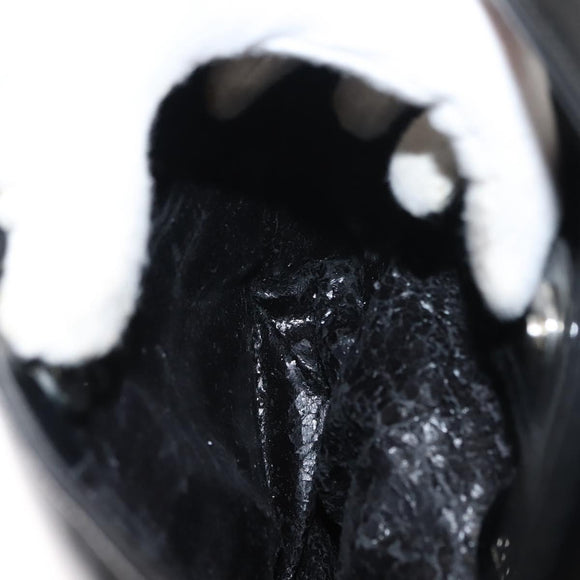 GUCCI Soho Shoulder Bag Enamel Black Auth ep11593