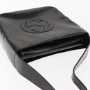GUCCI Soho Shoulder Bag Enamel Black Auth ep11593-6