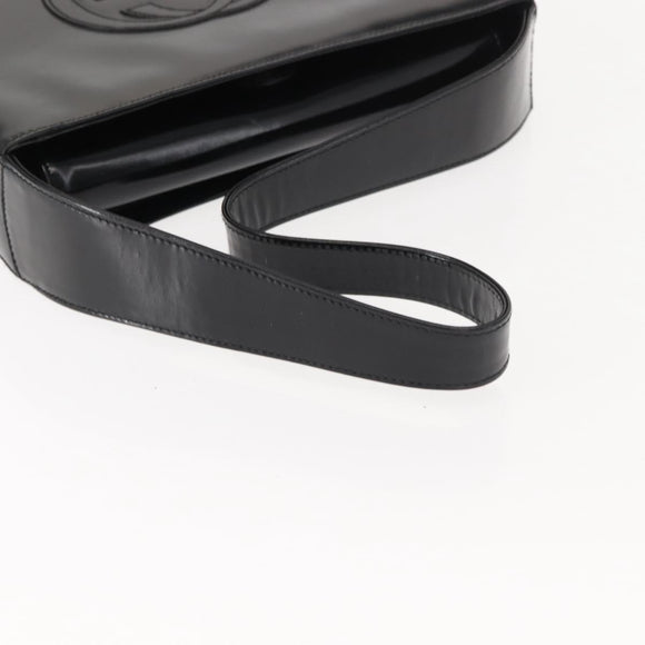 GUCCI Soho Shoulder Bag Enamel Black Auth ep11593