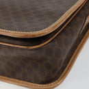 CELINE Macadam Canvas Shoulder Bag PVC Brown Gold Auth ep11596-9