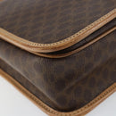 CELINE Macadam Canvas Shoulder Bag PVC Brown Gold Auth ep11596-14