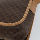 CELINE Macadam Canvas Shoulder Bag PVC Brown Gold Auth ep11596-15