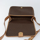CELINE Macadam Canvas Shoulder Bag PVC Brown Gold Auth ep11596-18