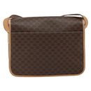 CELINE Macadam Canvas Shoulder Bag PVC Brown Gold Auth ep11596-2