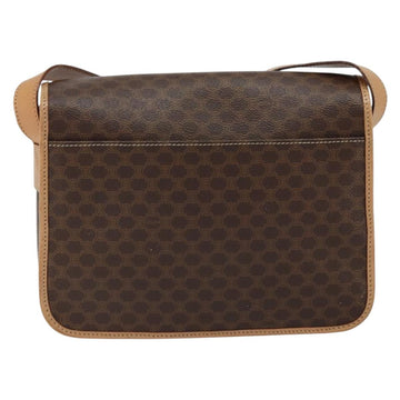 CELINE Macadam Canvas Shoulder Bag PVC Brown Gold Auth ep11596 - 0