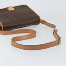 CELINE Macadam Canvas Shoulder Bag PVC Brown Gold Auth ep11596-7