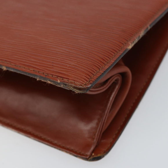 LOUIS VUITTON Epi Trousse Crete Pouch Brown M48403 LV Auth ep11597
