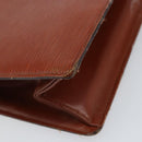 LOUIS VUITTON Epi Trousse Crete Pouch Brown M48403 LV Auth ep11597-16
