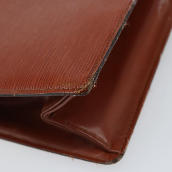 LOUIS VUITTON Epi Trousse Crete Pouch Brown M48403 LV Auth ep11597