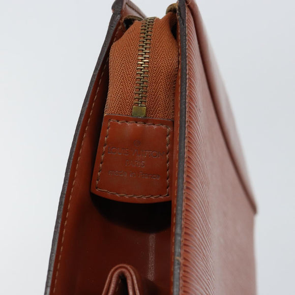 LOUIS VUITTON Epi Trousse Crete Pouch Brown M48403 LV Auth ep11597