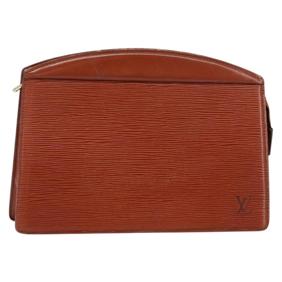 LOUIS VUITTON Epi Trousse Crete Pouch Brown M48403 LV Auth ep11597