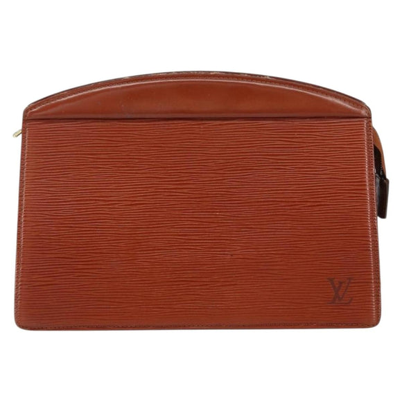 LOUIS VUITTON Epi Trousse Crete Pouch Brown M48403 LV Auth ep11597