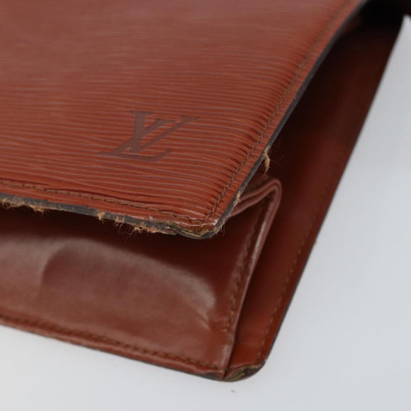 LOUIS VUITTON Epi Trousse Crete Pouch Brown M48403 LV Auth ep11597