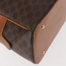 CELINE Macadam Canvas Hand Bag PVC Leather Brown Gold Auth ep11600-15