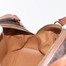 CELINE Macadam Canvas Hand Bag PVC Leather Brown Gold Auth ep11600-20