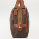 CELINE Macadam Canvas Hand Bag PVC Leather Brown Gold Auth ep11600-4