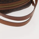 CELINE Macadam Canvas Hand Bag PVC Leather Brown Gold Auth ep11600-7