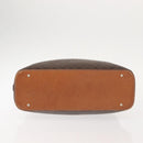 CELINE Macadam Canvas Hand Bag PVC Leather Brown Gold Auth ep11600-5