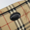 Burberrys Nova Check Clutch Bag PVC Beige Gold Auth ep11601-17