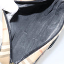 Burberrys Nova Check Clutch Bag PVC Beige Gold Auth ep11601-11