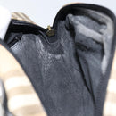 Burberrys Nova Check Clutch Bag PVC Beige Gold Auth ep11601-19