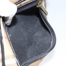 Burberrys Nova Check Clutch Bag PVC Beige Gold Auth ep11601-20