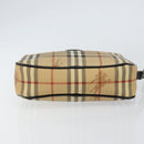 Burberrys Nova Check Clutch Bag PVC Beige Gold Auth ep11601-6