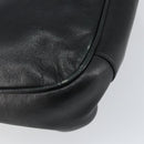 GUCCI Bamboo Hand Bag Leather Black Gold 001 2123 1638 Auth ep11605-17